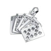 Creative Flush Poker S925 Sterling Silver Pendant