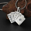 Creative Flush Poker S925 Sterling Silver Pendant