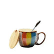 Creative Handmade European Style Ceramic Couples Mug with Lid Soon