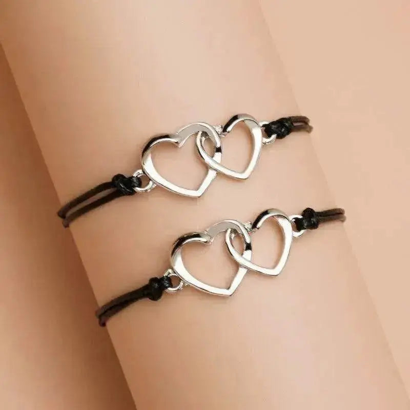 Creative Heart Shaped Wax Thread Braided Bracelet