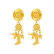 Creative Long Cowboy Hat Eardrops Earrings