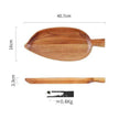 Creative Quality Acacia Wooden Leaf Design Food Tray