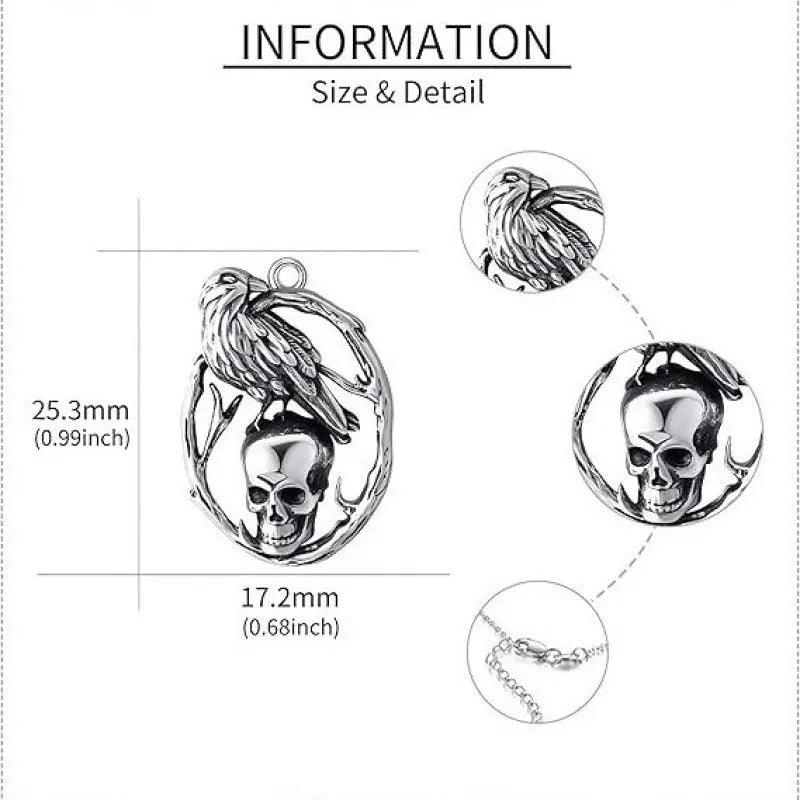 Creative Retro Halloween Skull Pendant Necklace