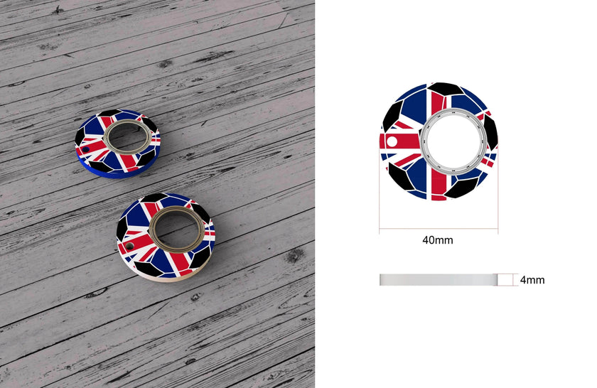 Creative Soccer World Teams Fidget Spinner Anti-Anxiety Relieves Stress Toy Keychain