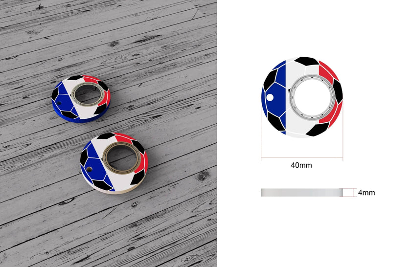 Creative Soccer World Teams Fidget Spinner Anti-Anxiety Relieves Stress Toy Keychain