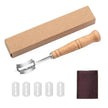 Creative Style Wooden Handle Arc Bread Stainless Steel Cutter Knife