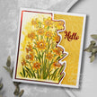 Creative Expressions Daffodil Tapestry 4 in x 6 in Pre Cut Rubber Stamp