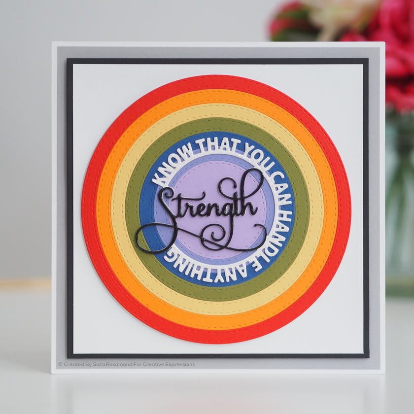 Sue Wilson Circle Sayings Strength Craft Die