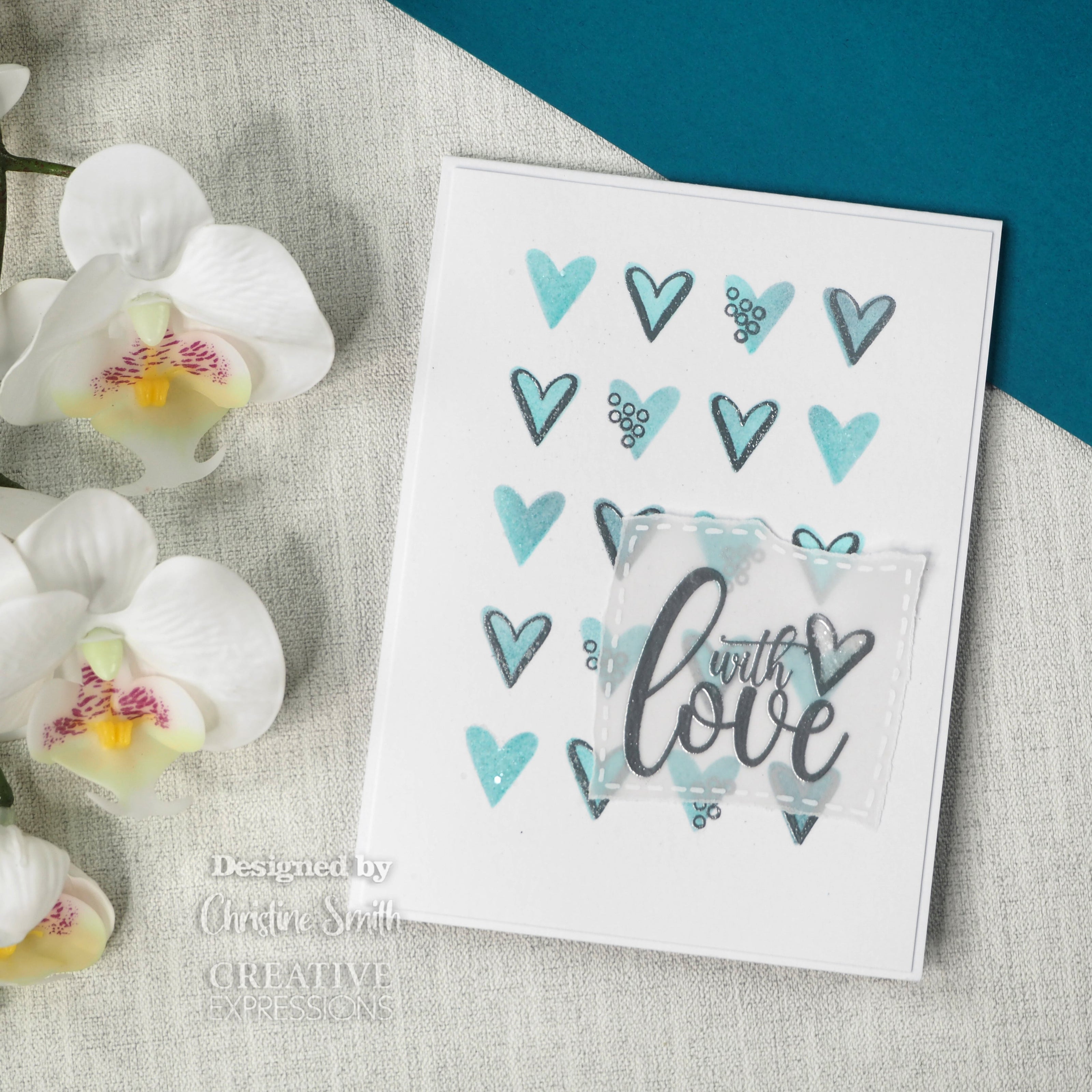 Creative Expressions Designer Boutique Breezy Elements 6 in x 4 in Clear Stamp Set