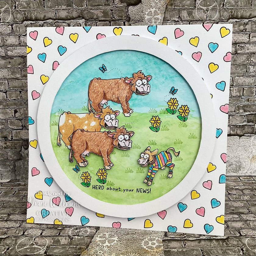 Creative Expressions Udderly IrresistIble 6 in x 4 in Clear Stamp Set