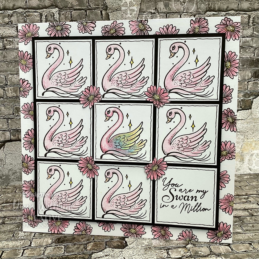 Creative Expressions Designer Boutique Swan In A Million 6 in x 4 in Stamp Set