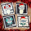 Creative Expressions Jane Davenport Kitty Christmas 6 in x 8 in Clear Stamp Set