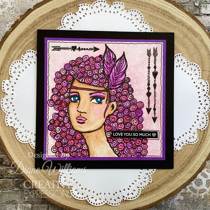 Creative Expressions Jane Davenport SideChick 4 in x 6 in Clear Stamp Set