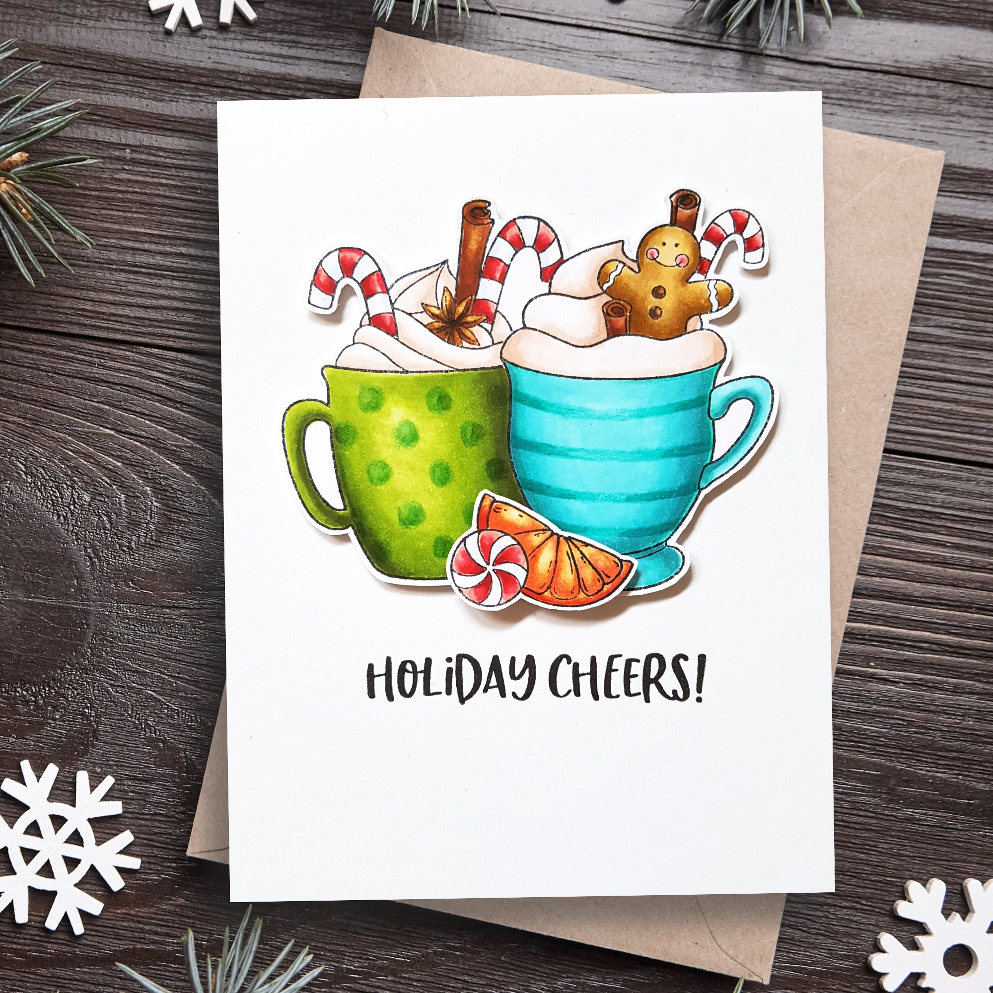 Creative Expressions Jane's Doodles Holiday Cheers 6 in x 8 in Clear Stamp Set