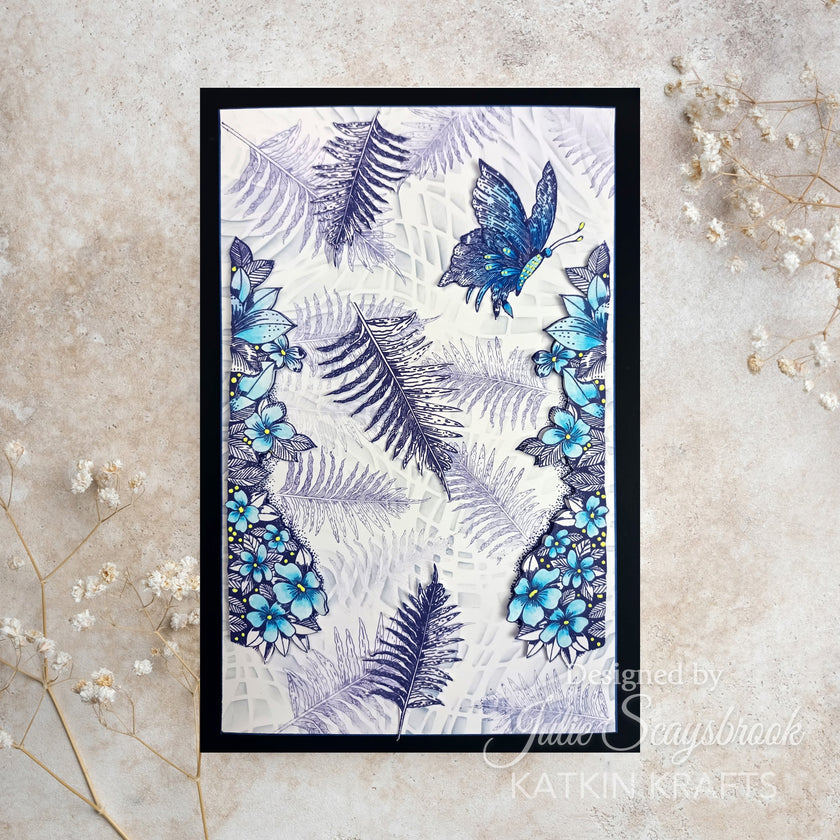 Katkin Krafts The Butterfly Effect 6 in x 8 in Clear Stamp Set