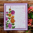 Katkin Krafts Dance With Dahlias 6 in x 8 in Clear Stamp Set