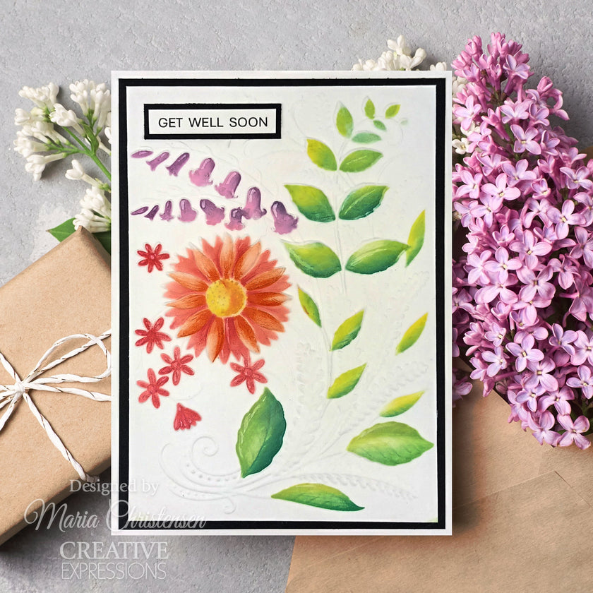 Creative Expressions Sunshine Serenade Companion Colouring Stencil 6 in x 8 in Set of 2