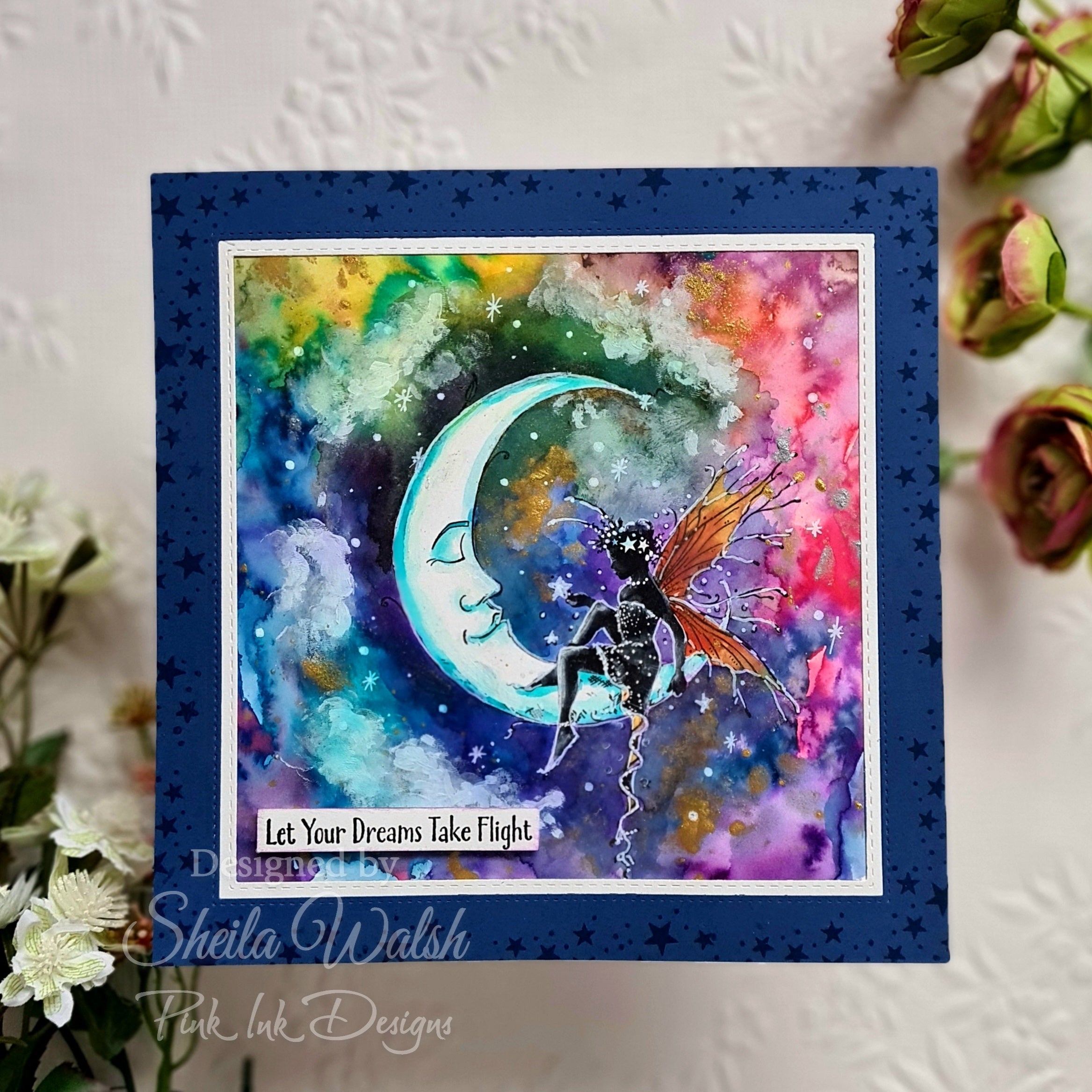 Pink Ink Designs Moon Fairy 6 in x 8 in Clear Stamp Set