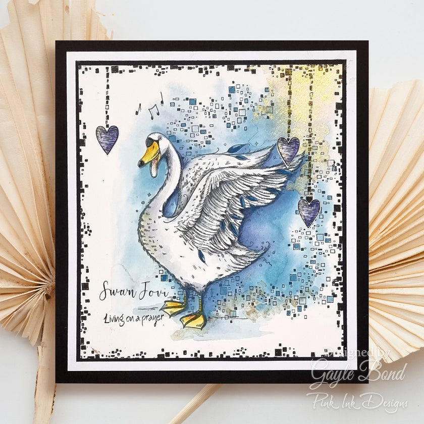Pink Ink Designs Swan Jovi 6 in x 8 in Clear Stamp Set
