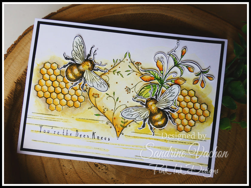 Pink Ink Designs The Flight Of The Bumblebee 6 in x 8 in Clear Stamp Set