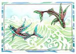 Pink Ink Designs Waves 7 in x 7 in Stencil