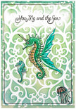 Pink Ink Designs Ocean Twirls 7 in x 7 in Stencil