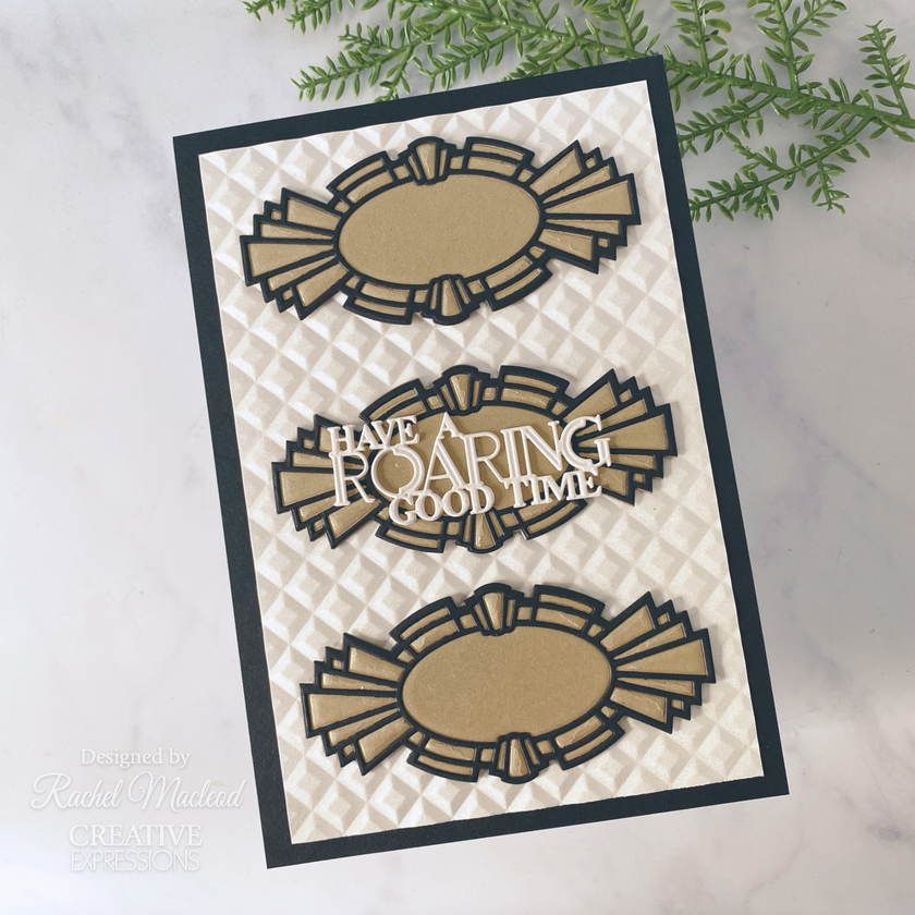 Creative Expressions Sue Wilson Mini Expressions Art Deco Have A Roaring Good Time Craft Die
