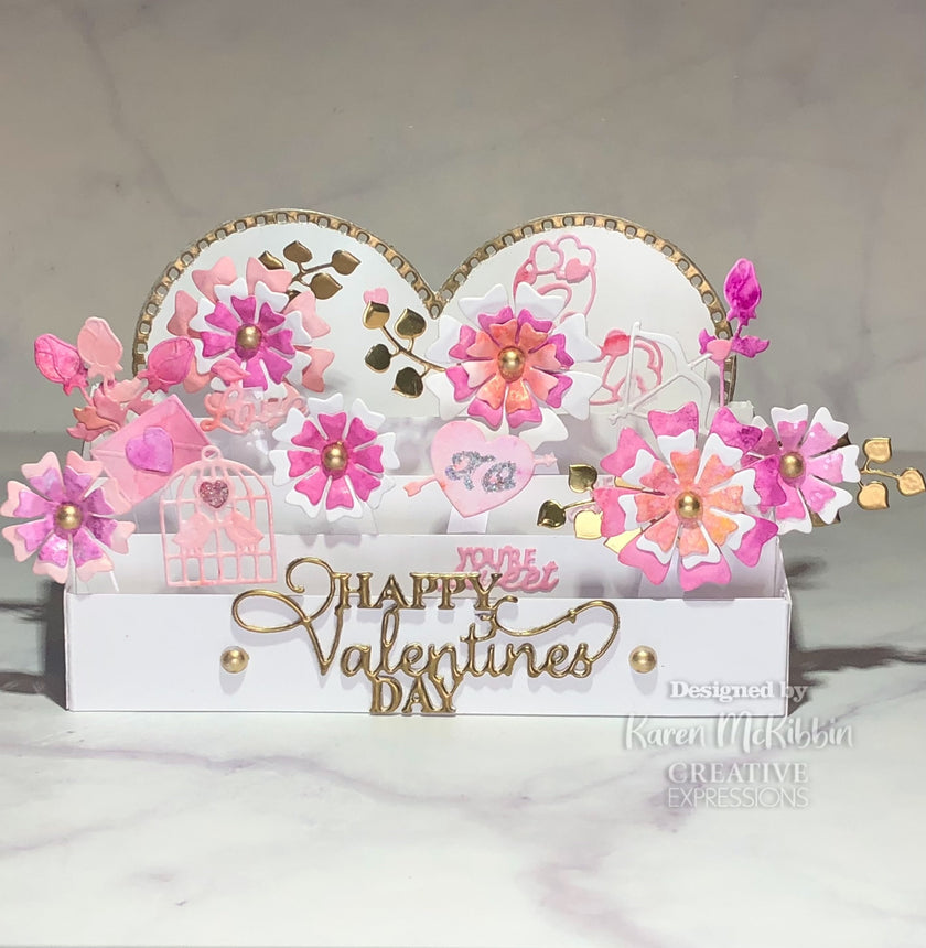 Creative Expressions Sue Wilson Finishing Touches Heart Leaf Flower Craft Die