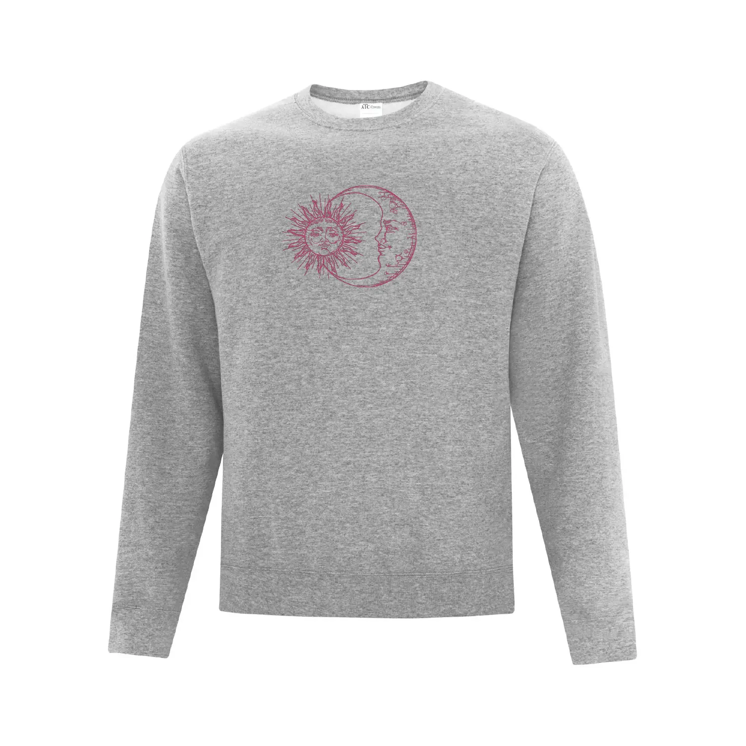 Crewneck Sun and Moon brodé
