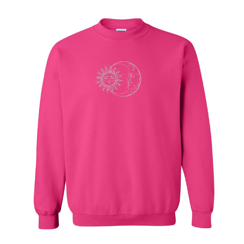 Crewneck Sun and Moon brodé