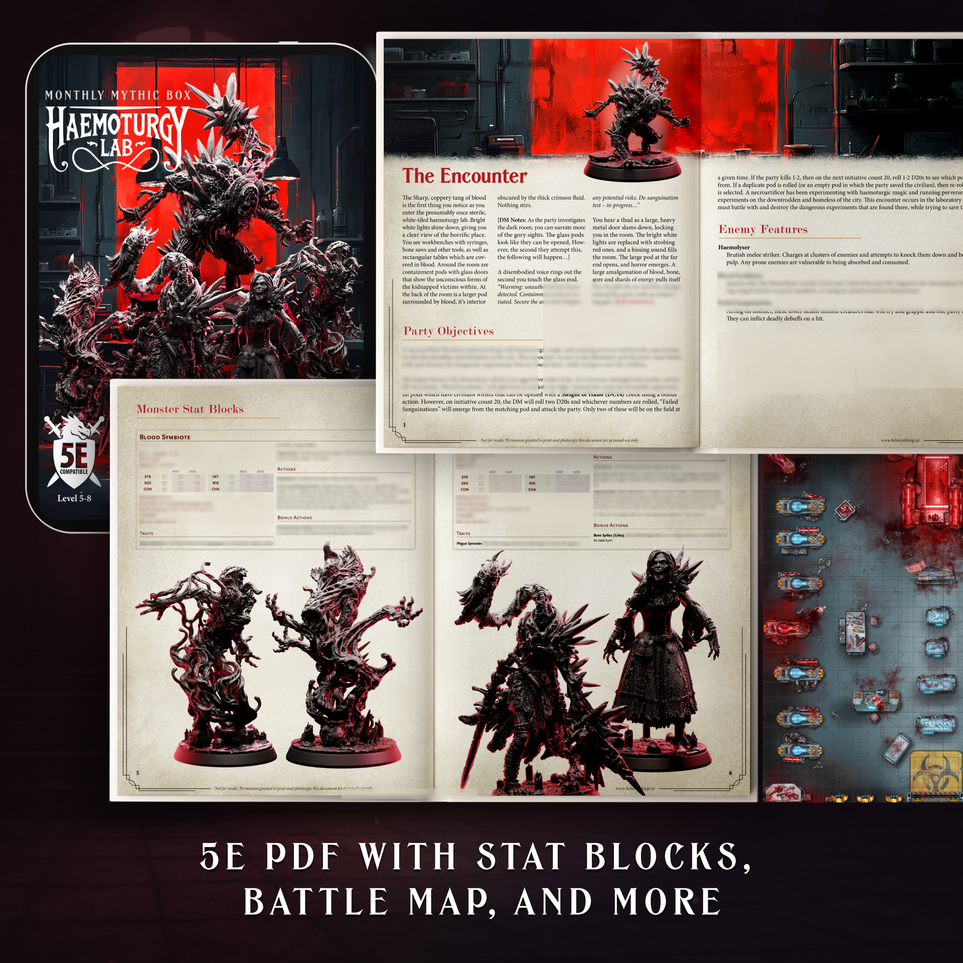 Haemoturgy Lab | Mythic Box | 5e Combat Encounter