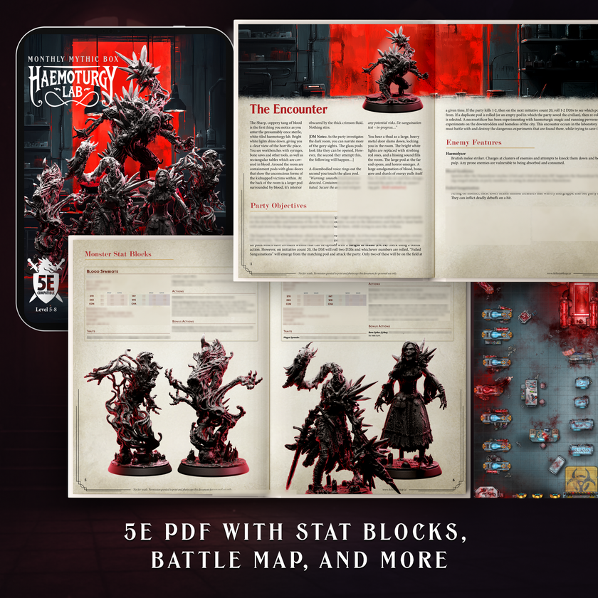 Haemoturgy Lab | Mythic Box | 5e Combat Encounter
