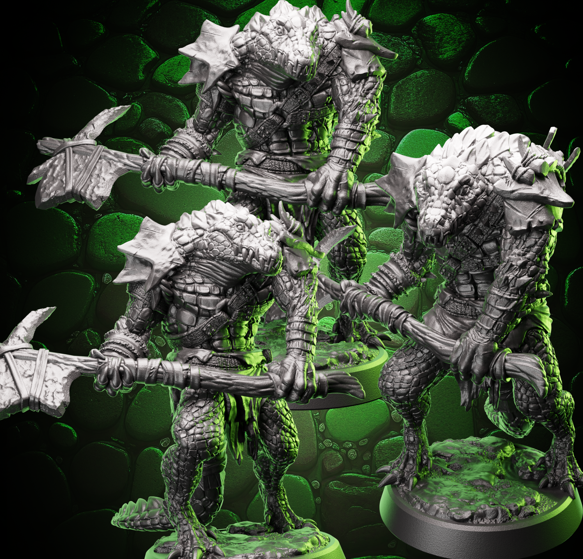 Crocodile Fighter Warband | Greataxe | Medium (1in base) | 5e