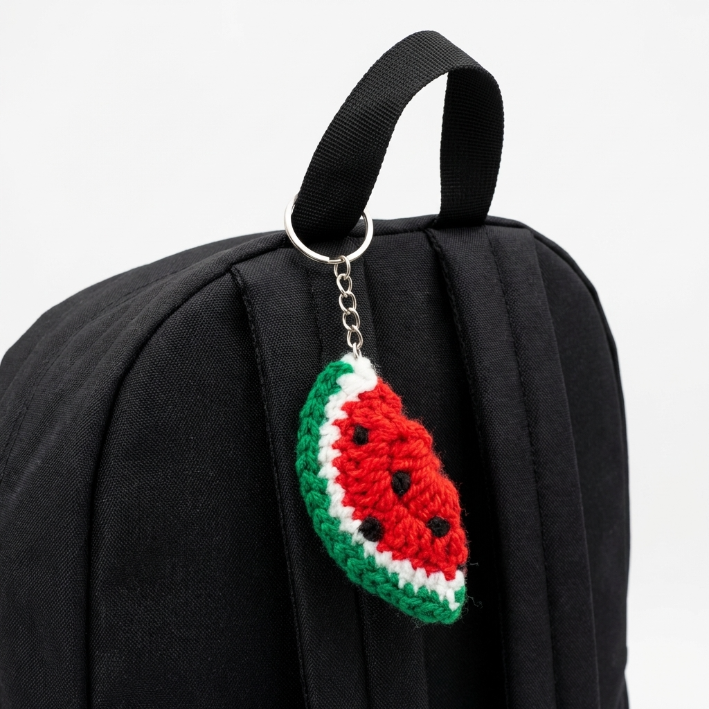 Handmade Crochet Watermelon Charm