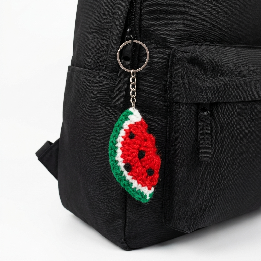 Handmade Crochet Watermelon Charm