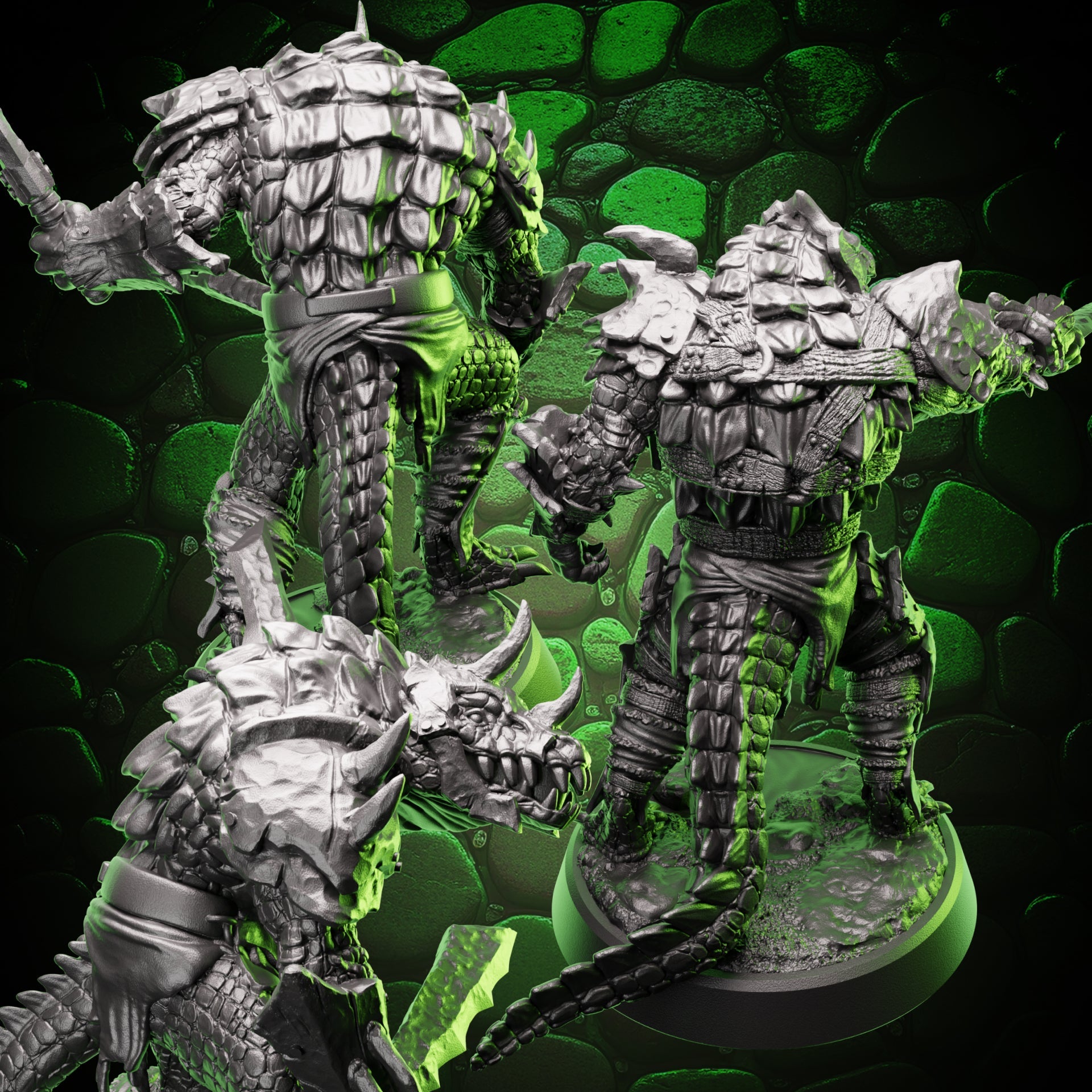 Crocodile Fighter Warband | Swords | Medium (1in base) | 5e