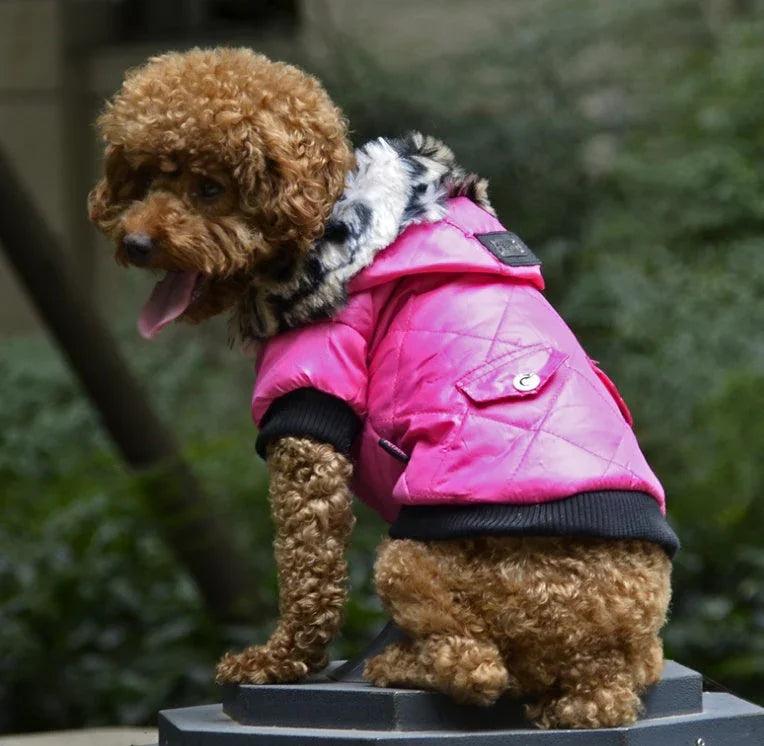 Dog Winter Fur Collar Parka Coat – Multi-Colour | XS–2XL