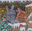 Crystal Art - Kit de cartes CA : Les ânes d'hiver