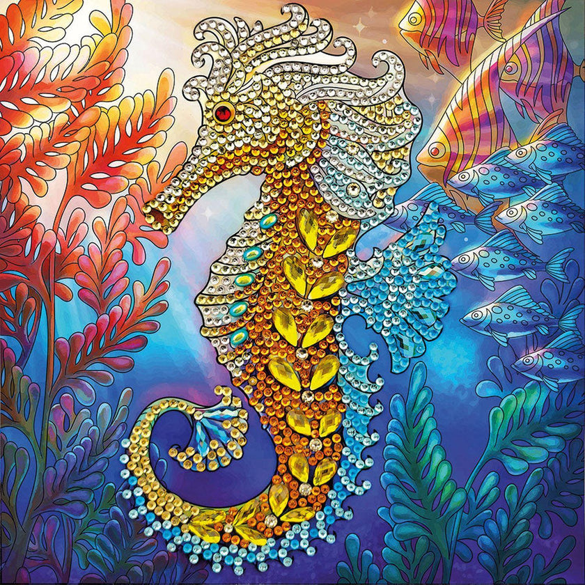 Crystal Art - CA Card - Seahorse