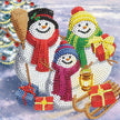 Crystal Art - CA Card - Snowman Family Fun