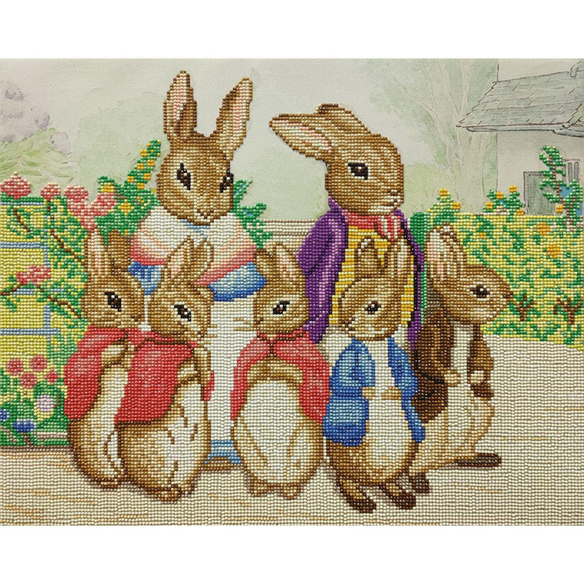 Crystal Art - CA Kit (Large) - Peter Rabbit and Family