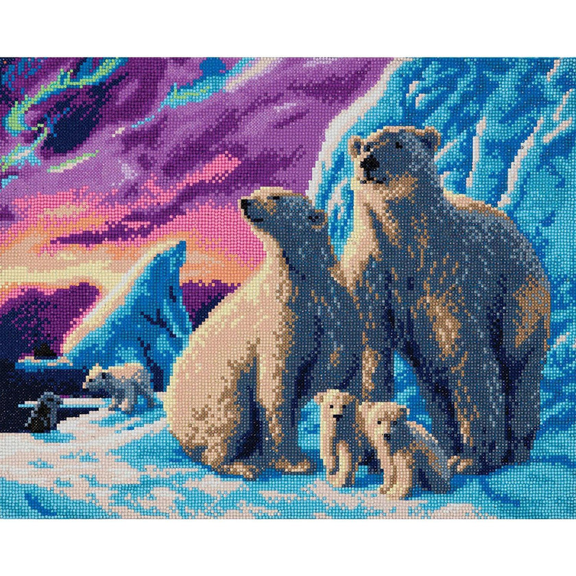 Crystal Art - CA Kit (Large) - Polar Bear Family