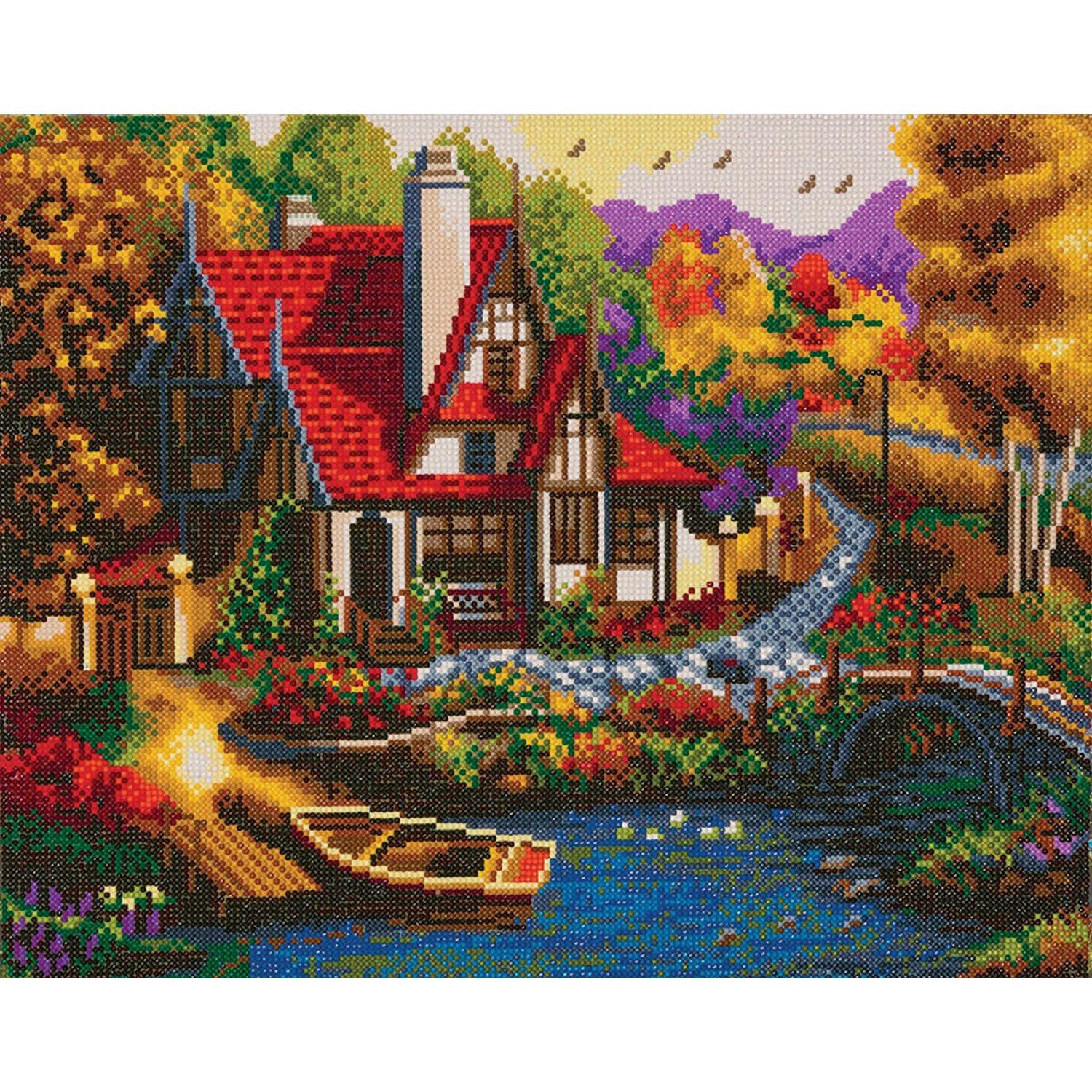 Crystal Art - CA Kit (Large) - Riverside Cottage