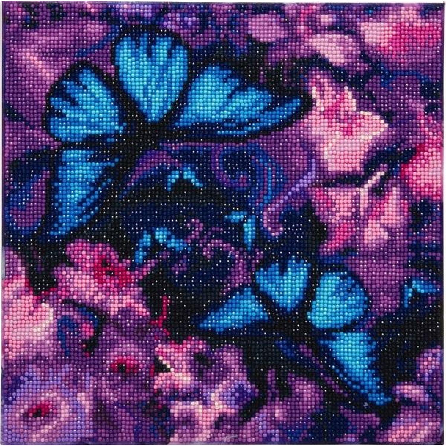 Crystal Art - CA Kit (Medium) - Blue Violet Butterflies