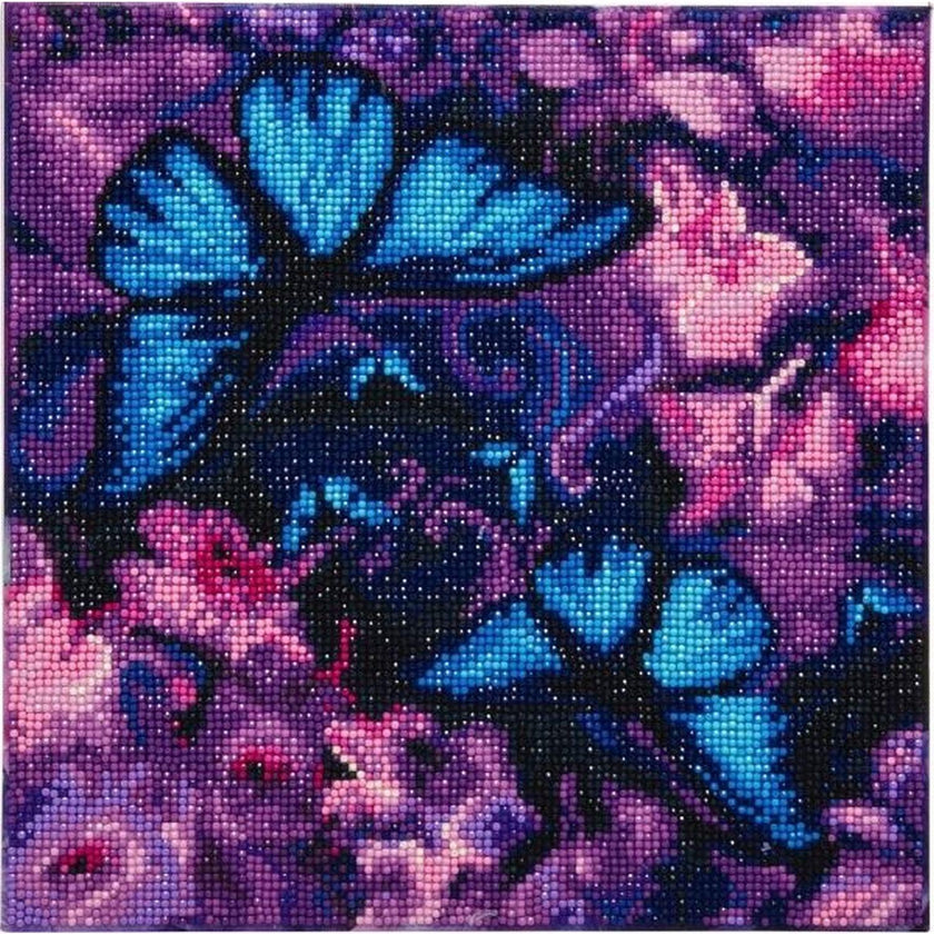 Crystal Art - CA Kit (Medium) - Blue Violet Butterflies