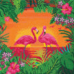 Crystal Art - Kit CA (Moyen) - Flamants Roses Fantaisistes
