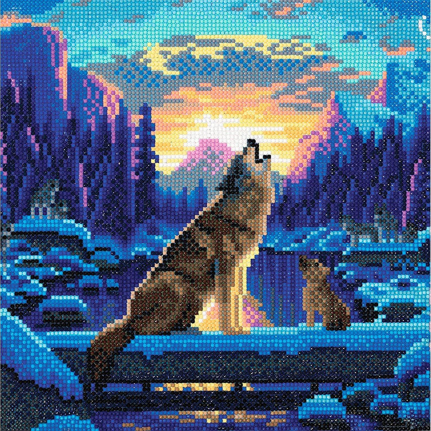 Crystal Art - CA Kit (Medium) - Howling Wolves