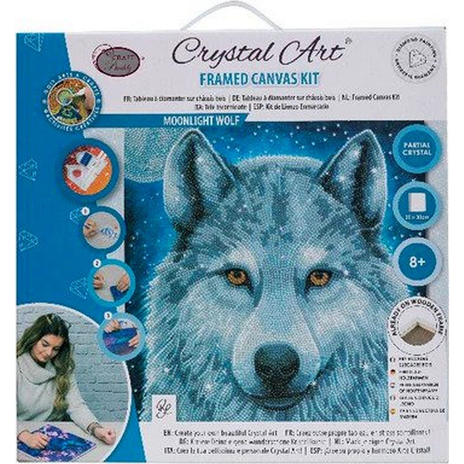 Crystal Art - Kit CA (Moyen) - Loup de la Lune
