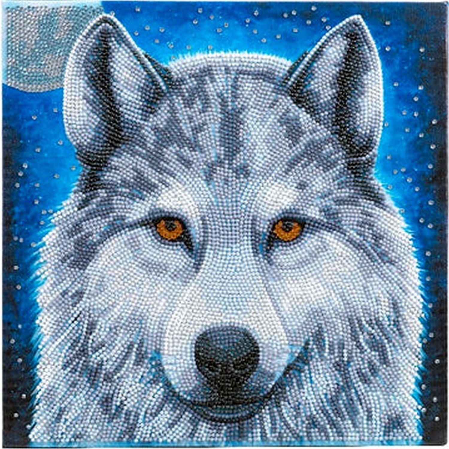 Crystal Art - Kit CA (Moyen) - Loup de la Lune