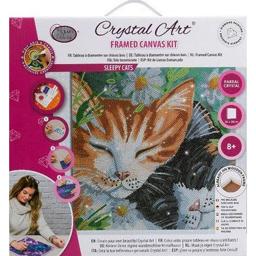 Crystal Art - CA Kit (Medium) - Sleepy Cats